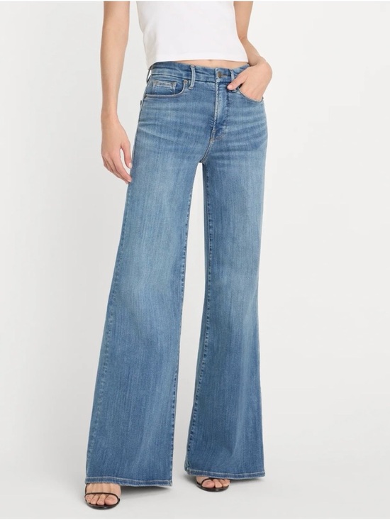 Good American Denim - Good American Good Waist Palazzo Jeans Sz 18 Plus Size High-Rise Wide Leg
